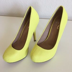 Mix No. 6 Neon Yellow High Heels